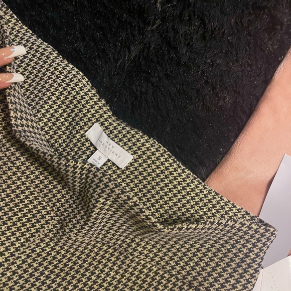 New Directions Women's Houndstooth Pants with Gold Accents - Picture 3 of 4